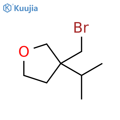 Furan, 3-(bromomethyl)tetrahydro-3-(1-methylethyl)- structure