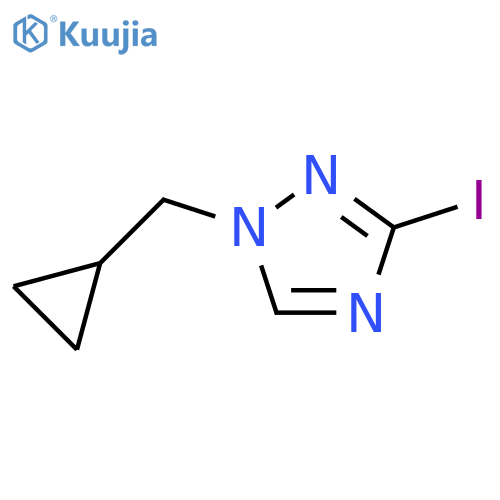 1H-1,2,4-Triazole, 1-(cyclopropylmethyl)-3-iodo- structure