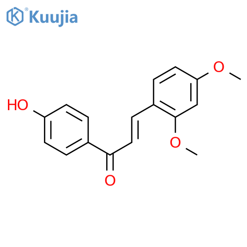 (2E)-3-(2,4-dimethoxyphenyl)-1-(4-hydroxyphenyl)prop-2-en-1-one structure