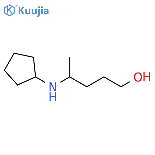 4-(cyclopentylamino)pentan-1-ol structure