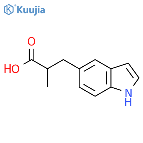 3-(1H-indol-5-yl)-2-methylpropanoic acid structure
