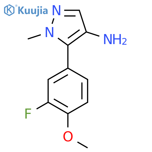 5-(3-fluoro-4-methoxyphenyl)-1-methyl-1H-pyrazol-4-amine structure