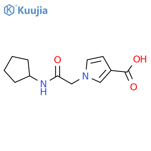 1-[(cyclopentylcarbamoyl)methyl]-1H-pyrrole-3-carboxylic acid structure