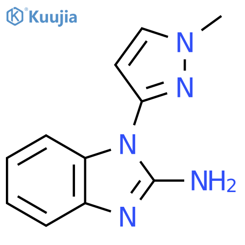 1-(1-methyl-1H-pyrazol-3-yl)-1H-benzodimidazol-2-amine structure
