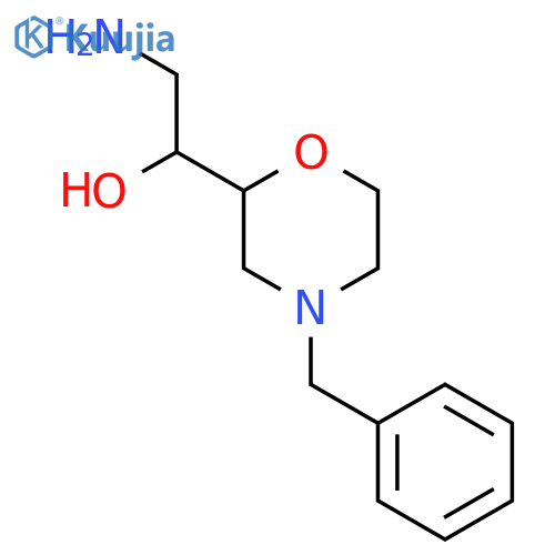 2-amino-1-(4-benzylmorpholin-2-yl)ethan-1-ol structure