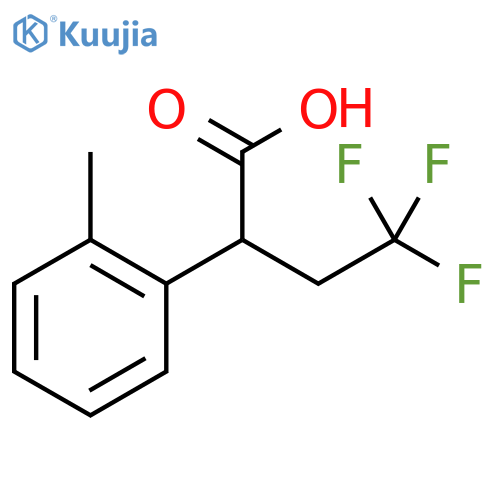 4,4,4-trifluoro-2-(2-methylphenyl)butanoic acid structure