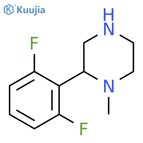 2-(2,6-difluorophenyl)-1-methylpiperazine structure