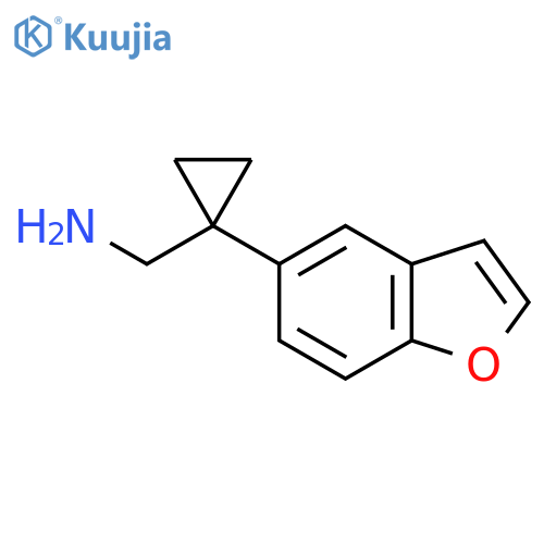 1-(1-benzofuran-5-yl)cyclopropylmethanamine structure