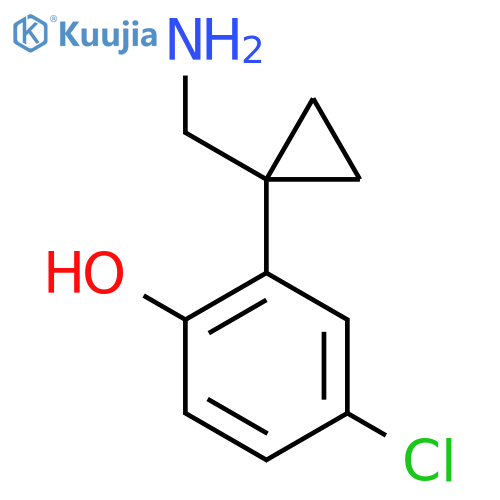2-1-(aminomethyl)cyclopropyl-4-chlorophenol structure