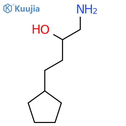 1-Amino-4-cyclopentylbutan-2-ol structure