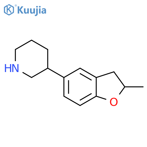 3-(2-methyl-2,3-dihydro-1-benzofuran-5-yl)piperidine structure