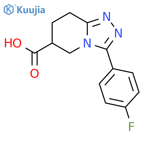 3-(4-fluorophenyl)-5H,6H,7H,8H-1,2,4triazolo4,3-apyridine-6-carboxylic acid structure