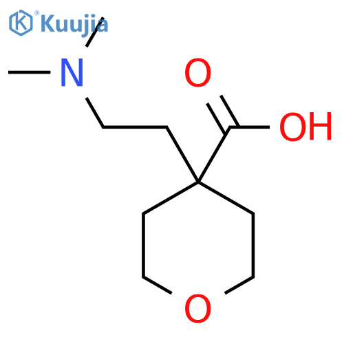 4-2-(dimethylamino)ethyloxane-4-carboxylic acid structure