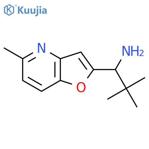 2,2-Dimethyl-1-{5-methylfuro[3,2-b]pyridin-2-yl}propan-1-amine structure