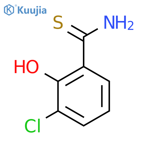 3-chloro-2-hydroxybenzene-1-carbothioamide structure