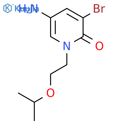 5-amino-3-bromo-1-2-(propan-2-yloxy)ethyl-1,2-dihydropyridin-2-one structure