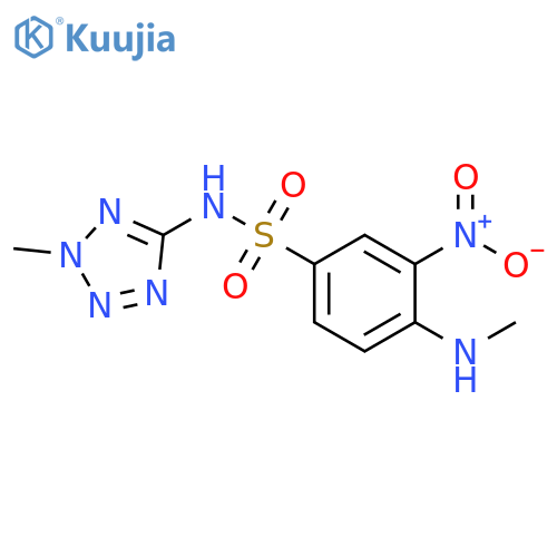 N-(2-methyl-2H-1,2,3,4-tetrazol-5-yl)-4-(methylamino)-3-nitrobenzene-1-sulfonamide structure