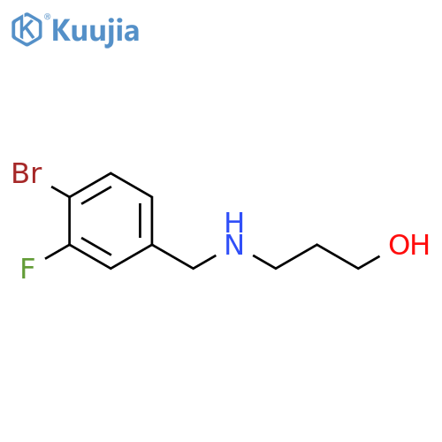 3-{(4-bromo-3-fluorophenyl)methylamino}propan-1-ol structure