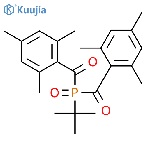 Phosphine oxide, (1,1-dimethylethyl)bis(2,4,6-trimethylbenzoyl)- structure