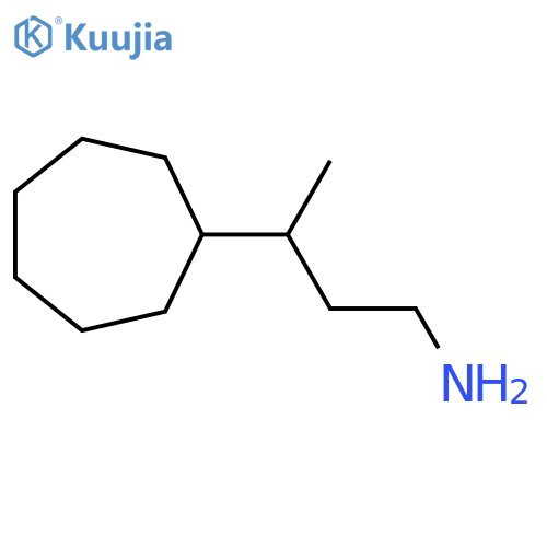 3-cycloheptylbutan-1-amine structure