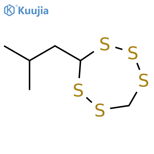 4-(2-Methylpropyl)-1,2,3,5,6-pentathiepane structure