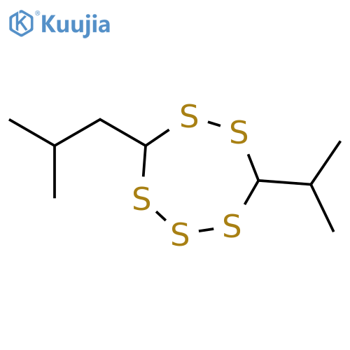 4-Isopropyl-7-(2-Methylpropyl)-1,2,3,5,6-pentathiepane structure