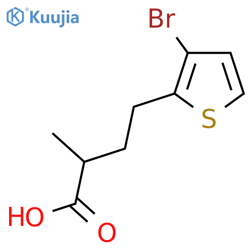 4-(3-bromothiophen-2-yl)-2-methylbutanoic acid structure