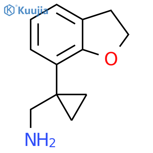 1-(2,3-dihydro-1-benzofuran-7-yl)cyclopropylmethanamine structure