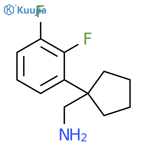 1-(2,3-difluorophenyl)cyclopentylmethanamine structure