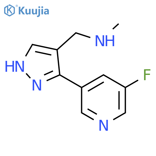 {3-(5-fluoropyridin-3-yl)-1H-pyrazol-4-ylmethyl}(methyl)amine structure
