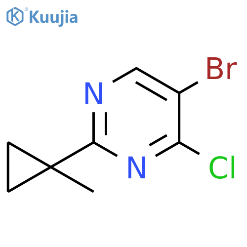 5-bromo-4-chloro-2-(1-methylcyclopropyl)pyrimidine structure