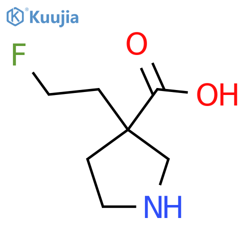 3-(2-Fluoroethyl)pyrrolidine-3-carboxylic acid structure
