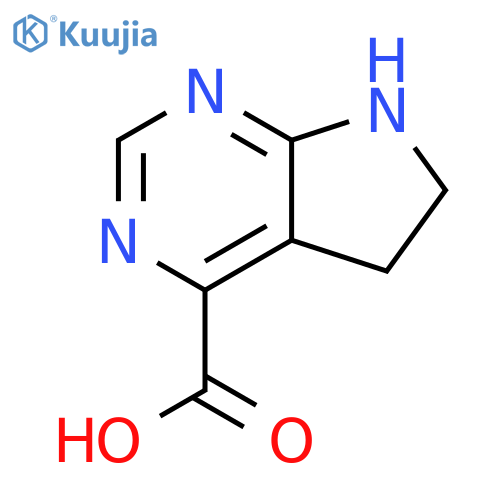 5H,6H,7H-pyrrolo[2,3-d]pyrimidine-4-carboxylic acid structure