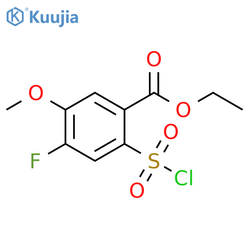 ethyl 2-(chlorosulfonyl)-4-fluoro-5-methoxybenzoate structure
