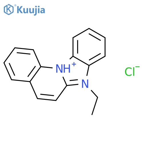 7H-Benzimidazo[1,2-a]quinolin-12-ium, 7-ethyl-, chloride structure