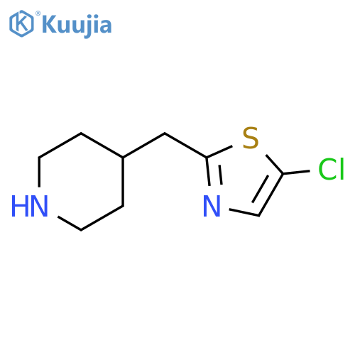 Piperidine, 4-[(5-chloro-2-thiazolyl)methyl]- structure