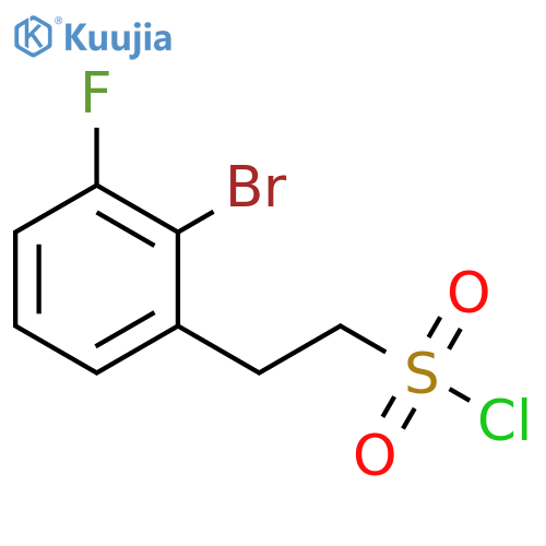 Benzeneethanesulfonyl chloride, 2-bromo-3-fluoro- structure