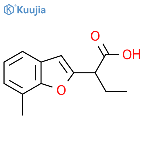 2-(7-methyl-1-benzofuran-2-yl)butanoic acid structure