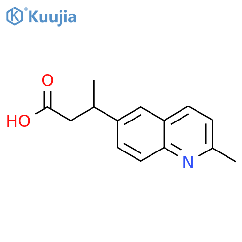 3-(2-methylquinolin-6-yl)butanoic acid structure