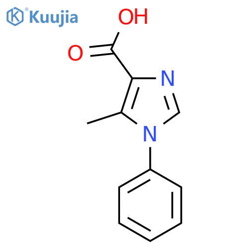 5-methyl-1-phenyl-1H-imidazole-4-carboxylic acid structure
