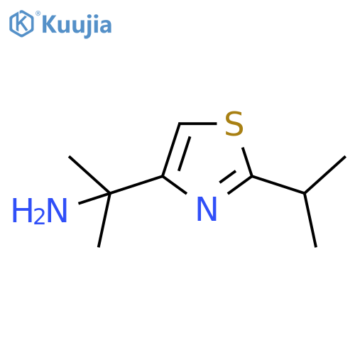 2-2-(propan-2-yl)-1,3-thiazol-4-ylpropan-2-amine structure