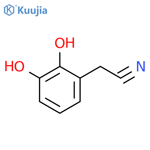 2-(2,3-dihydroxyphenyl)acetonitrile structure