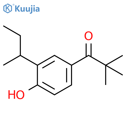 1-3-(butan-2-yl)-4-hydroxyphenyl-2,2-dimethylpropan-1-one structure