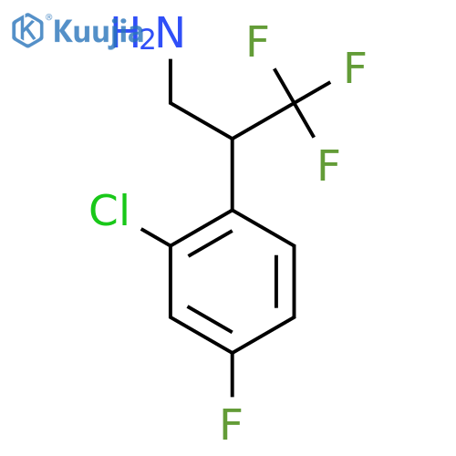 2-(2-chloro-4-fluorophenyl)-3,3,3-trifluoropropan-1-amine structure