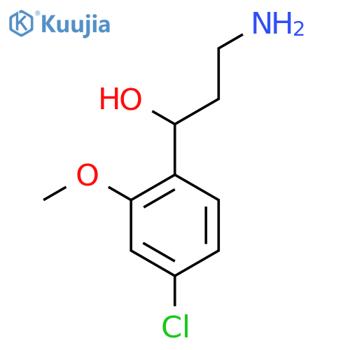 3-amino-1-(4-chloro-2-methoxyphenyl)propan-1-ol structure