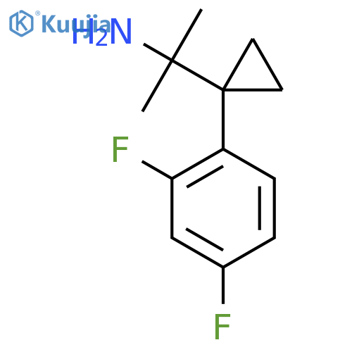 2-1-(2,4-difluorophenyl)cyclopropylpropan-2-amine structure