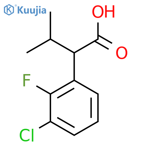 2-(3-chloro-2-fluorophenyl)-3-methylbutanoic acid structure