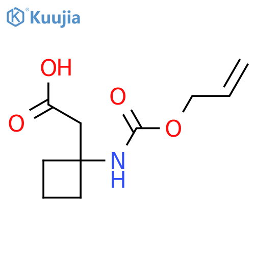 2-(1-{[(Prop-2-en-1-yloxy)carbonyl]amino}cyclobutyl)acetic acid structure