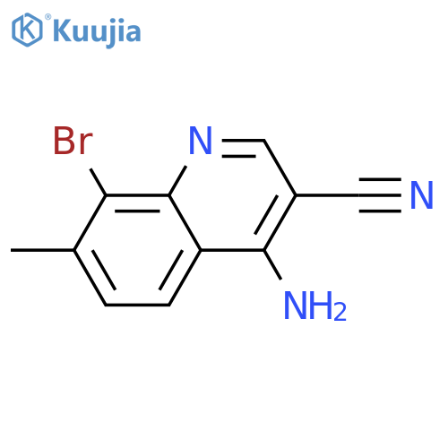 4-amino-8-bromo-7-methylquinoline-3-carbonitrile structure