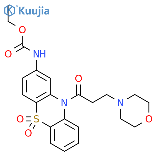 Carbamic acid,[10-[3-(4-morpholinyl)-1-oxopropyl]-5,5-dioxido-10H-phenothiazin-2-yl]-, ethylester (9CI) structure